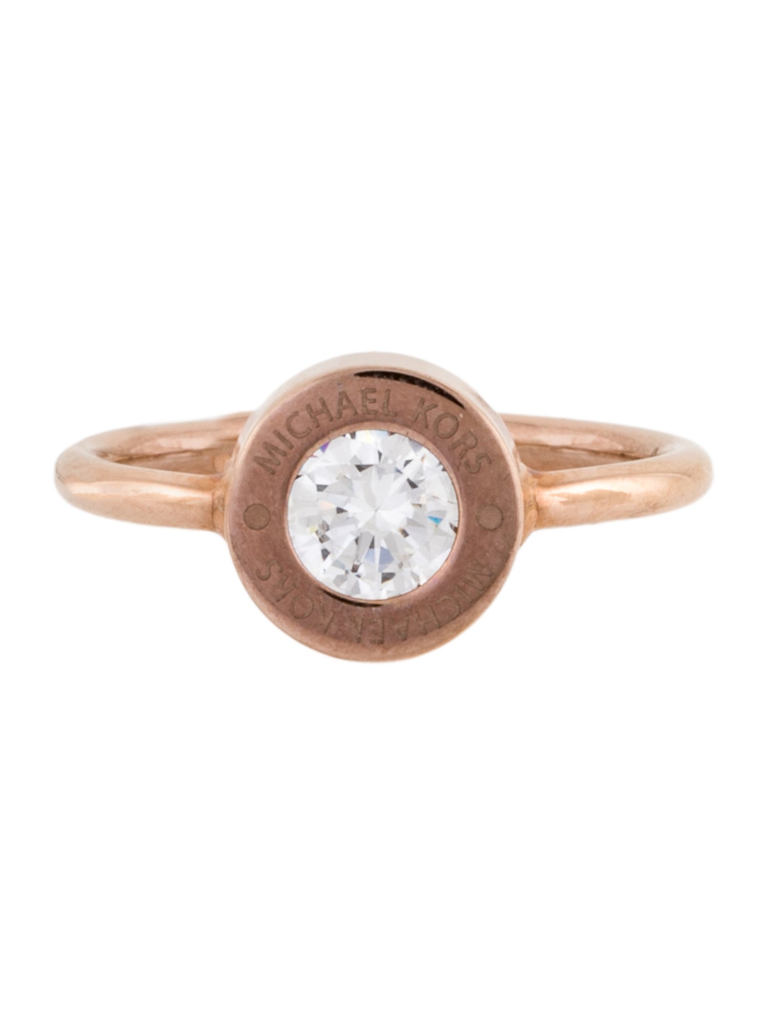 Michael Kors Crystal Bezel Set Cocktail Ring